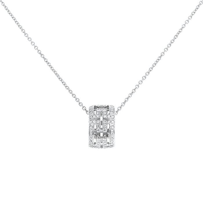 [Marins]PARENTESI NECKLACE SILVER DIAMOND