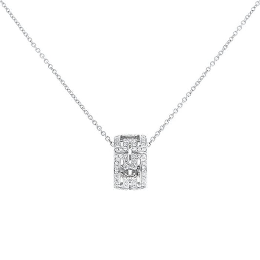 [Marins]PARENTESI NECKLACE SILVER DIAMOND