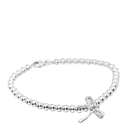 [Marins]STERLING SILVER BOW BEAD BRACELET