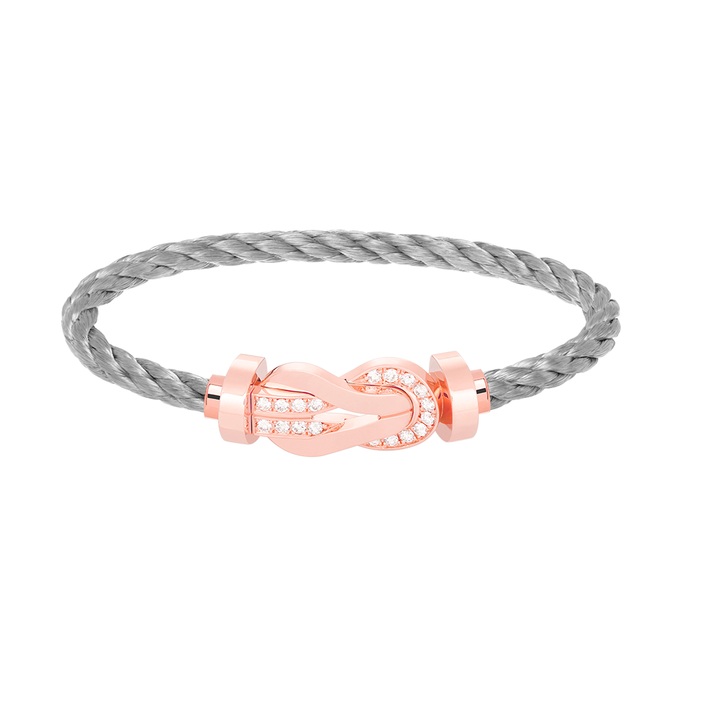 [Marins]CHANCE LARGE 8 FIGURE BUCKLE HALF DIAMOND BRACELET ROSE GOLD