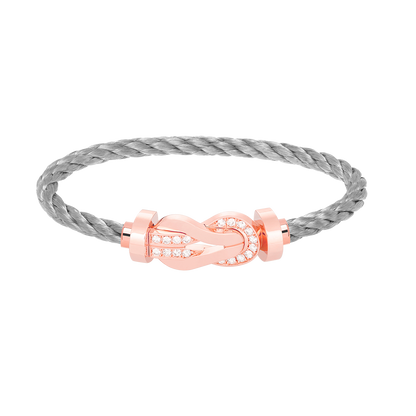 [Marins]CHANCE LARGE 8 FIGURE BUCKLE HALF DIAMOND BRACELET ROSE GOLD