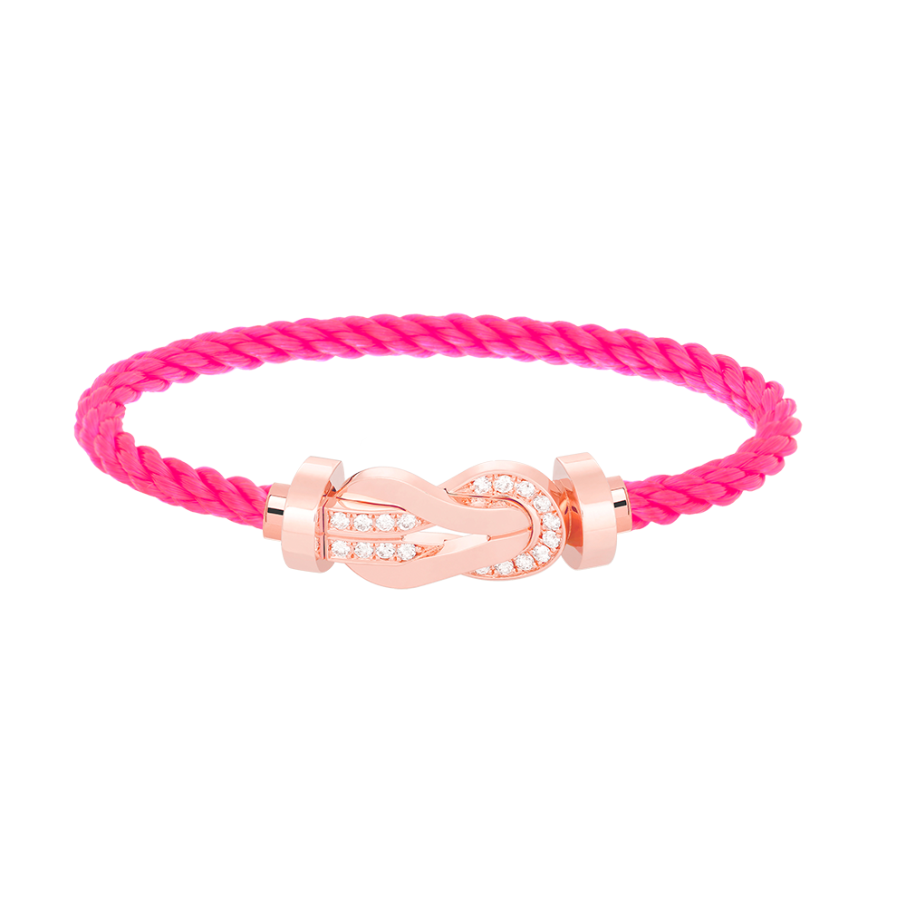 [Marins]CHANCE LARGE 8 FIGURE BUCKLE HALF DIAMOND BRACELET ROSE GOLD