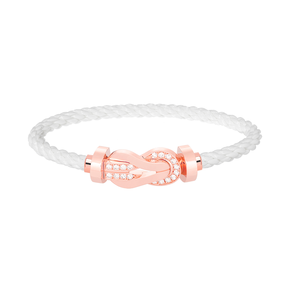 [Marins]CHANCE LARGE 8 FIGURE BUCKLE HALF DIAMOND BRACELET ROSE GOLD