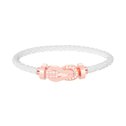 [Marins]CHANCE LARGE 8 FIGURE BUCKLE HALF DIAMOND BRACELET ROSE GOLD