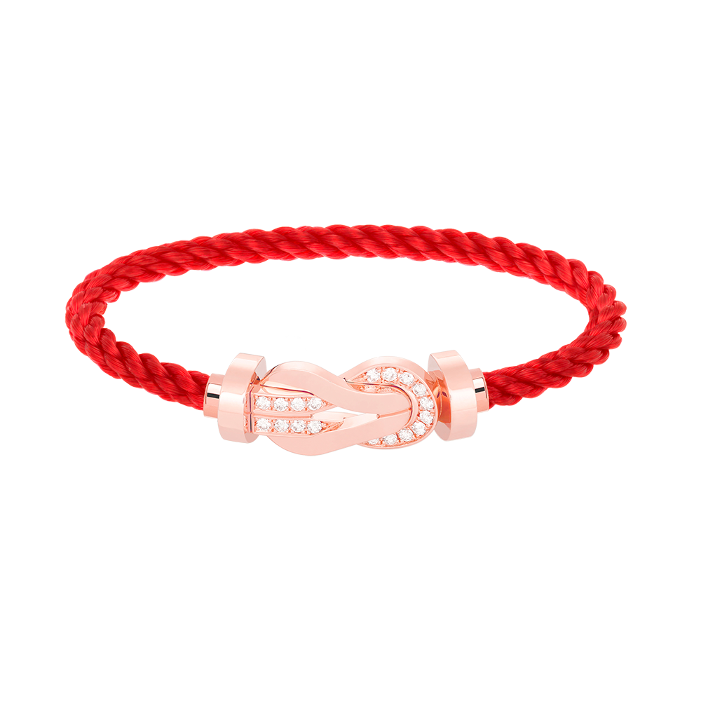 [Marins]CHANCE LARGE 8 FIGURE BUCKLE HALF DIAMOND BRACELET ROSE GOLD