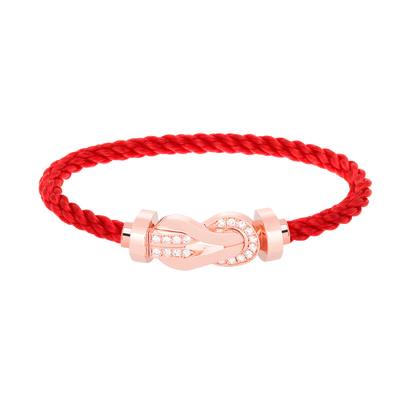 [Marins]CHANCE LARGE 8 FIGURE BUCKLE HALF DIAMOND BRACELET ROSE GOLD