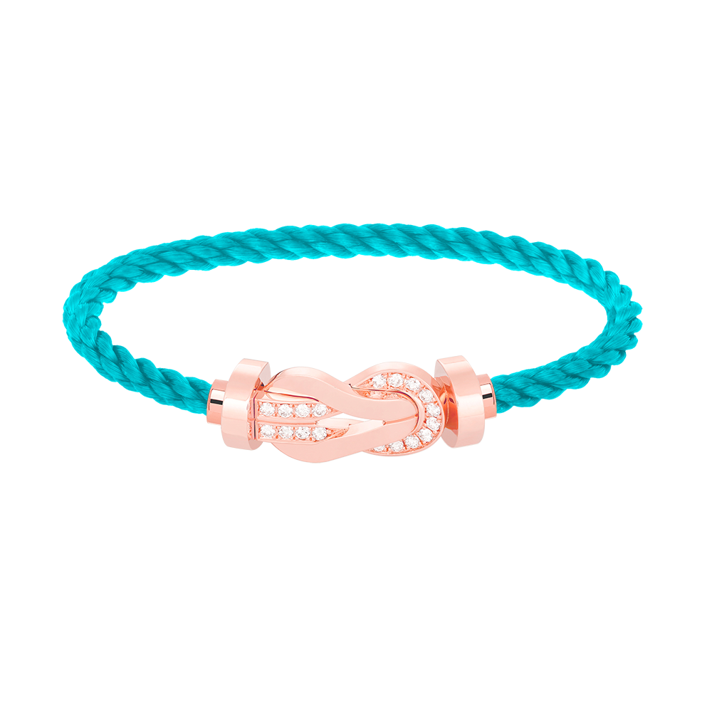 [Marins]CHANCE LARGE 8 FIGURE BUCKLE HALF DIAMOND BRACELET ROSE GOLD