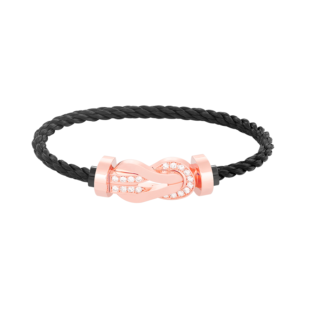 [Marins]CHANCE LARGE 8 FIGURE BUCKLE HALF DIAMOND BRACELET ROSE GOLD