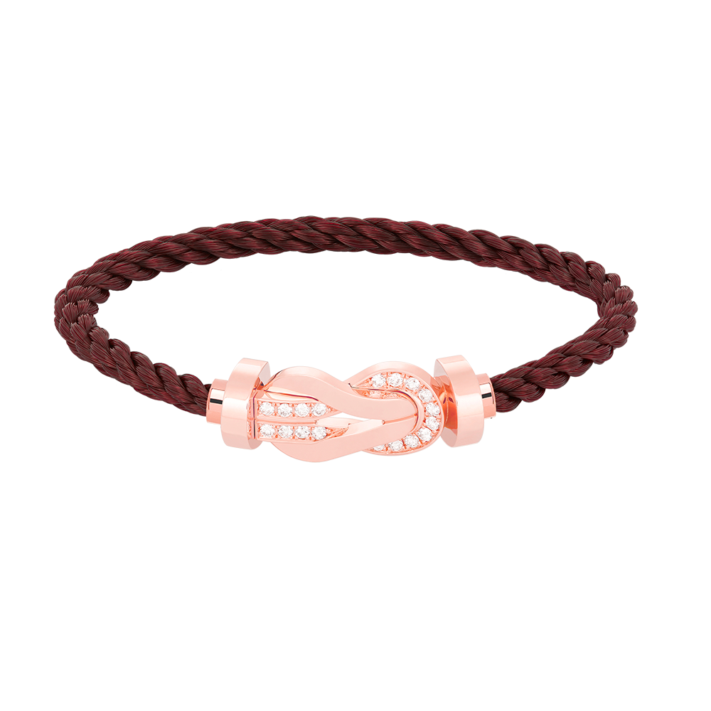 [Marins]CHANCE LARGE 8 FIGURE BUCKLE HALF DIAMOND BRACELET ROSE GOLD