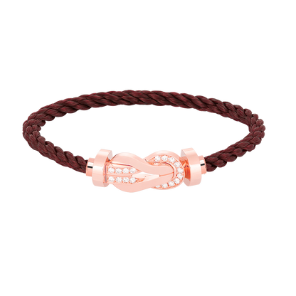[Marins]CHANCE LARGE 8 FIGURE BUCKLE HALF DIAMOND BRACELET ROSE GOLD