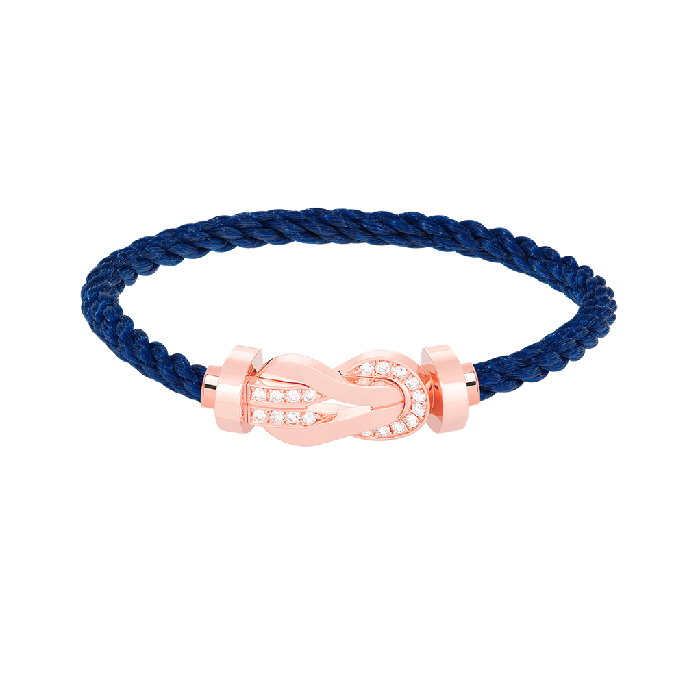[Marins]CHANCE LARGE 8 FIGURE BUCKLE HALF DIAMOND BRACELET ROSE GOLD