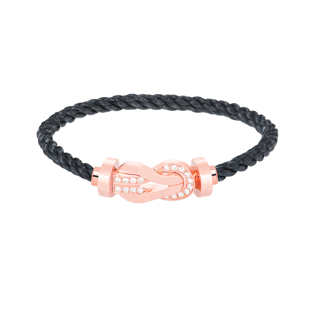 [Marins]CHANCE LARGE 8 FIGURE BUCKLE HALF DIAMOND BRACELET ROSE GOLD