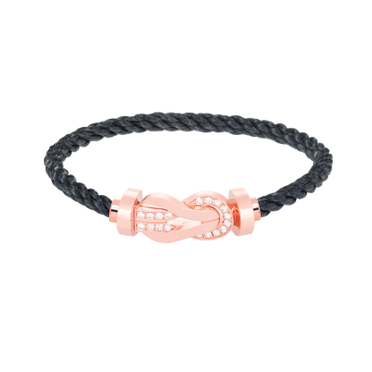 [Marins]CHANCE LARGE 8 FIGURE BUCKLE HALF DIAMOND BRACELET ROSE GOLD