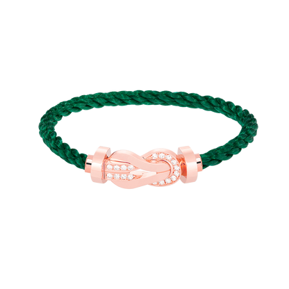 [Marins]CHANCE LARGE 8 FIGURE BUCKLE HALF DIAMOND BRACELET ROSE GOLD
