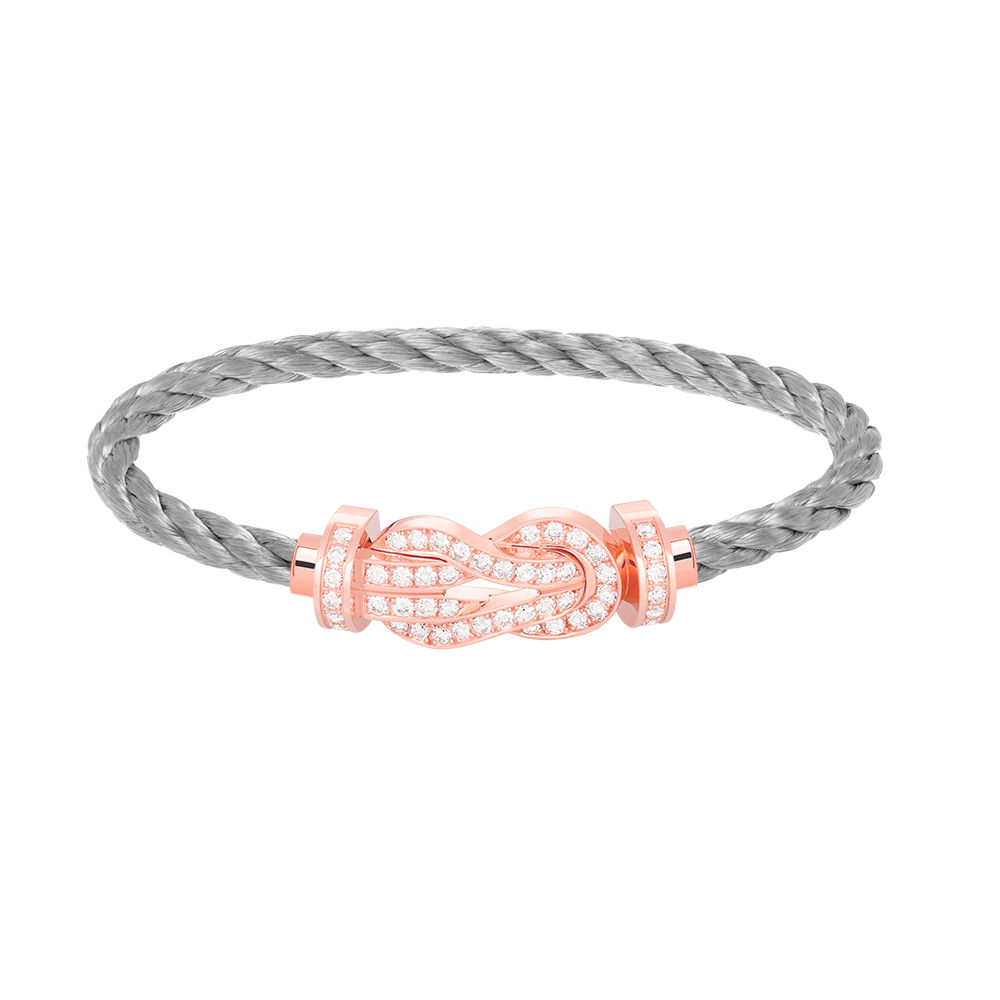 [Marins]CHANCE LARGE 8 FIGURE BUCKLE FULL DIAMOND BRACELET ROSE GOLD