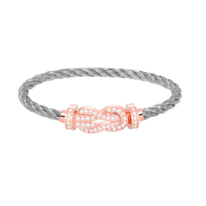 [Marins]CHANCE LARGE 8 FIGURE BUCKLE FULL DIAMOND BRACELET ROSE GOLD