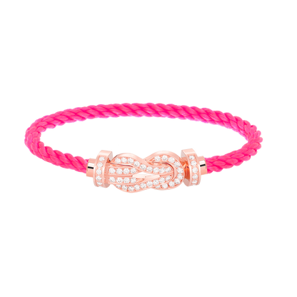 [Marins]CHANCE LARGE 8 FIGURE BUCKLE FULL DIAMOND BRACELET ROSE GOLD