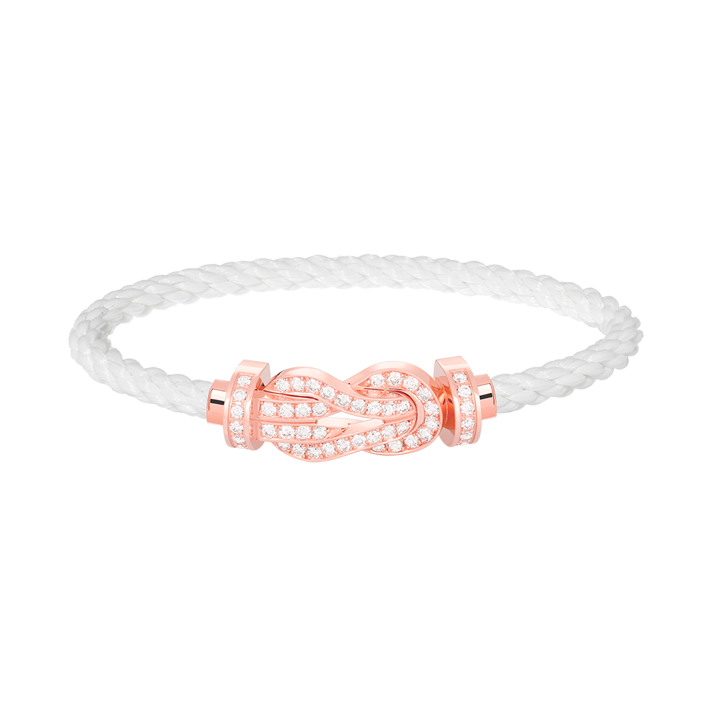 [Marins]CHANCE LARGE 8 FIGURE BUCKLE FULL DIAMOND BRACELET ROSE GOLD