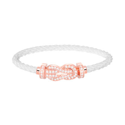 [Marins]CHANCE LARGE 8 FIGURE BUCKLE FULL DIAMOND BRACELET ROSE GOLD
