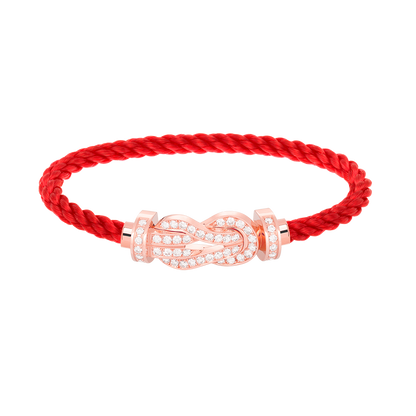 [Marins]CHANCE LARGE 8 FIGURE BUCKLE FULL DIAMOND BRACELET ROSE GOLD