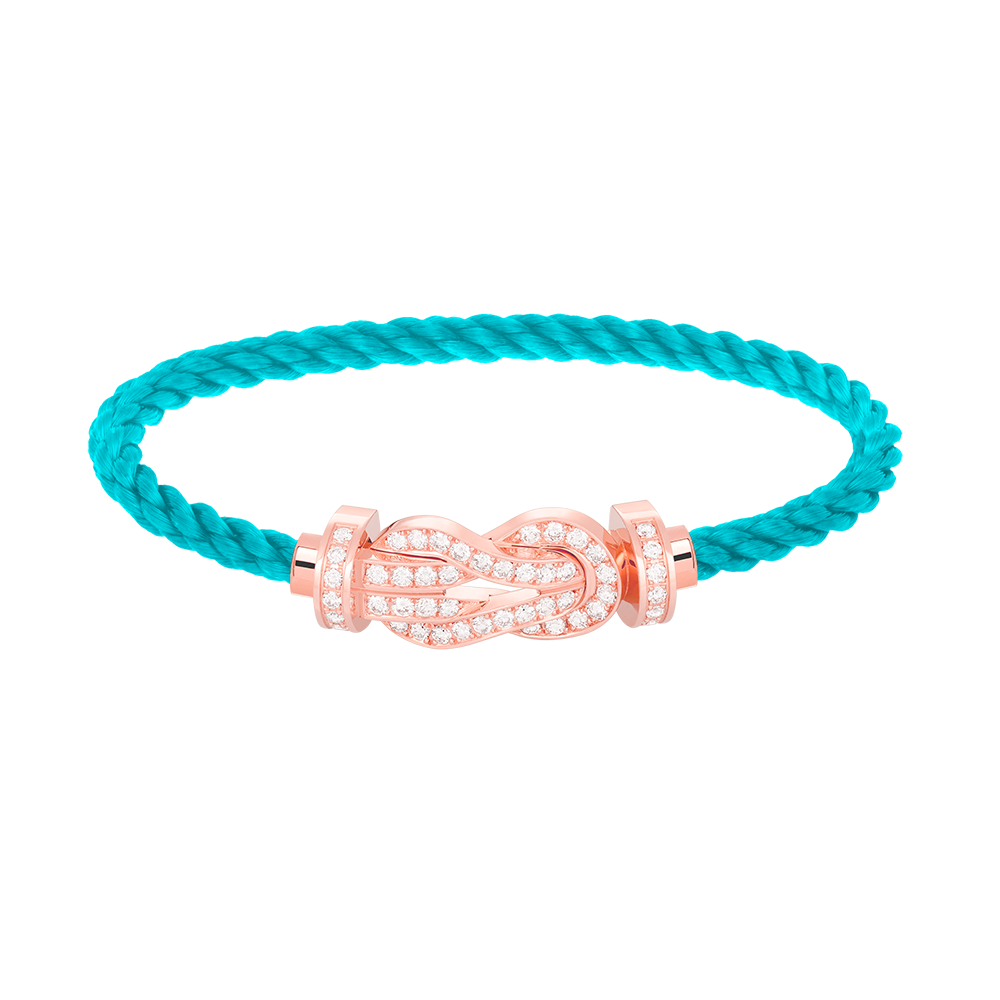 [Marins]CHANCE LARGE 8 FIGURE BUCKLE FULL DIAMOND BRACELET ROSE GOLD