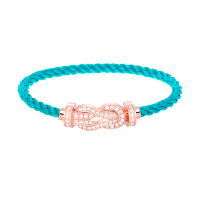 [Marins]CHANCE LARGE 8 FIGURE BUCKLE FULL DIAMOND BRACELET ROSE GOLD