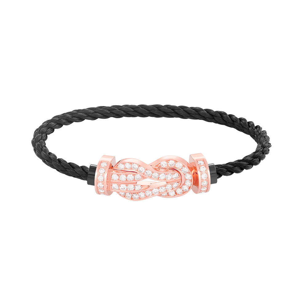 [Marins]CHANCE LARGE 8 FIGURE BUCKLE FULL DIAMOND BRACELET ROSE GOLD