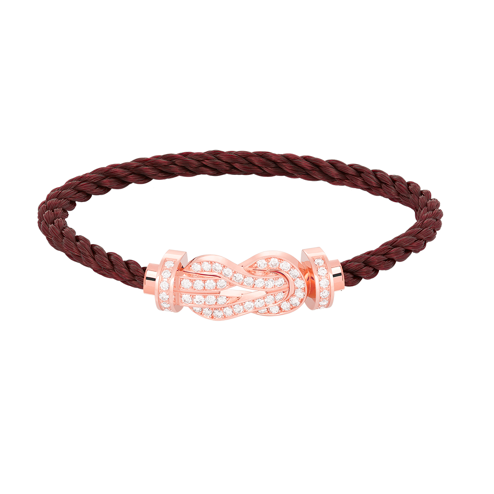 [Marins]CHANCE LARGE 8 FIGURE BUCKLE FULL DIAMOND BRACELET ROSE GOLD