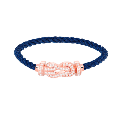[Marins]CHANCE LARGE 8 FIGURE BUCKLE FULL DIAMOND BRACELET ROSE GOLD