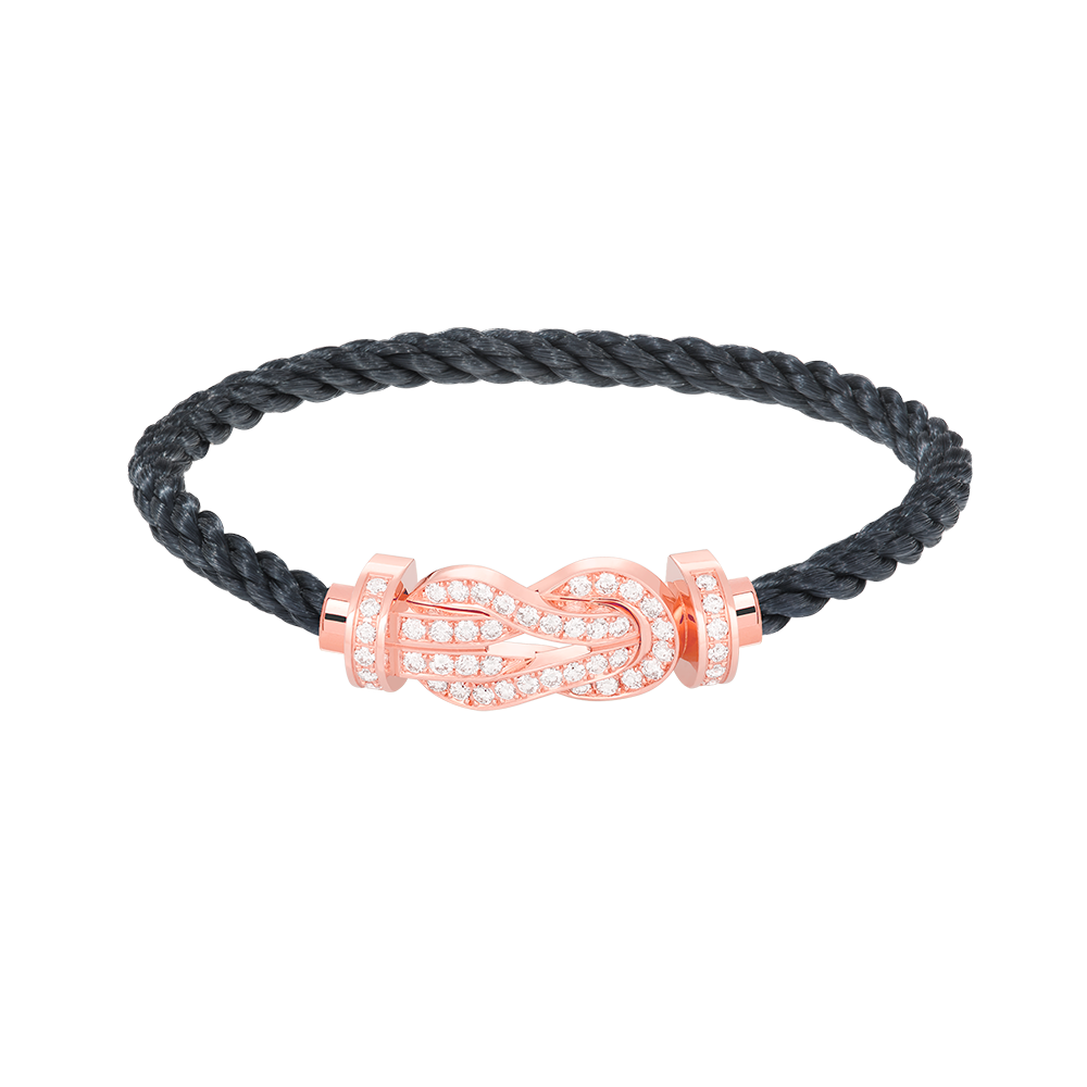 [Marins]CHANCE LARGE 8 FIGURE BUCKLE FULL DIAMOND BRACELET ROSE GOLD
