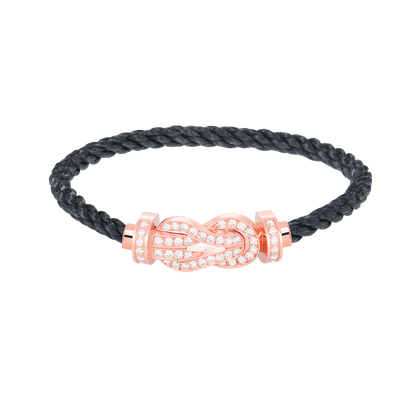 [Marins]CHANCE LARGE 8 FIGURE BUCKLE FULL DIAMOND BRACELET ROSE GOLD