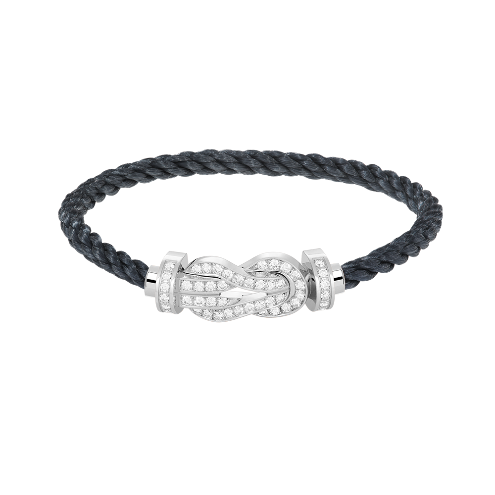 [Marins]CHANCE LARGE 8 FIGURE BUCKLE FULL DIAMOND BRACELET SILVER