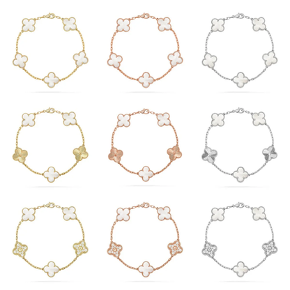 [Marins]CLOVER WHITE PEARL MOP 5 MOTIF BRACELET COLLECTION