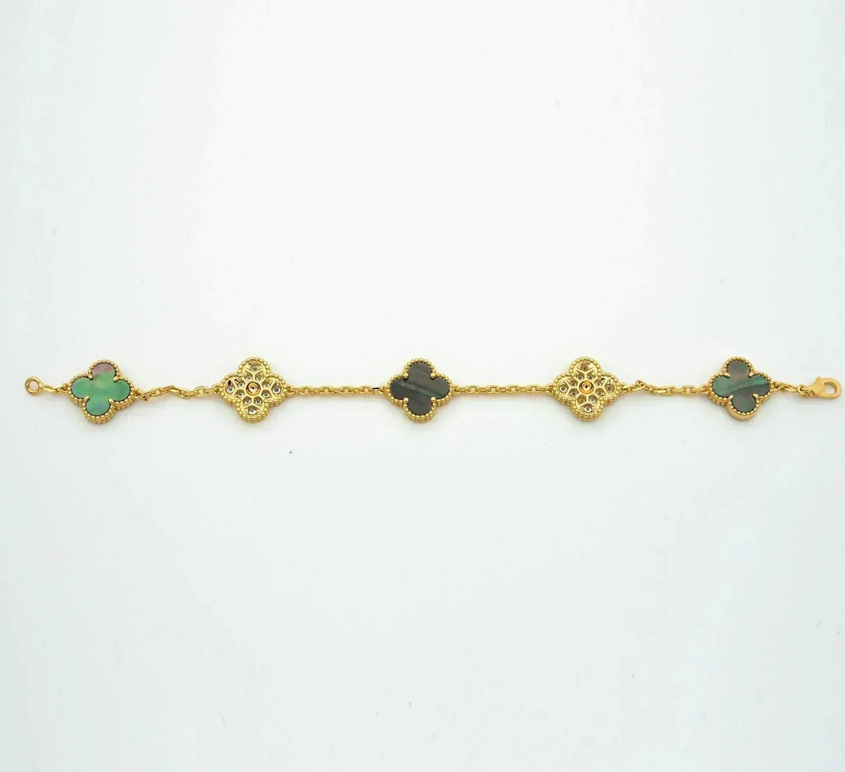 [Marins] CLOVER 5 MOTIF GRAY MOP BRACELET COLLECTION