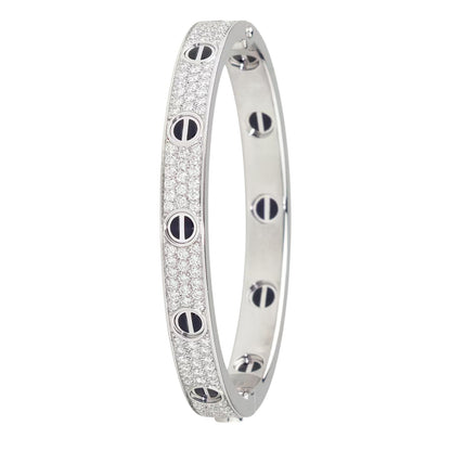 [Marins]LOVE BRACELET 6.1MM DIAMOND-PAVED CERAMIC