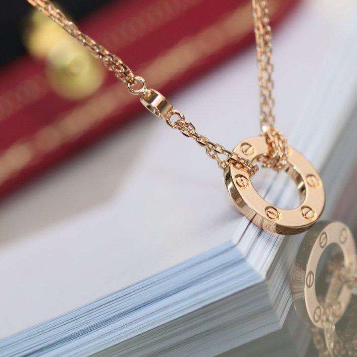 [Marins]LOVE NECKLACE ADJUSTABLE ROSE GOLD 2 DIAMOND