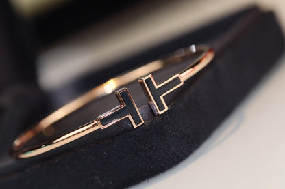 [Marins]T BRACELET 1.8MM ONYX PINK GOLD