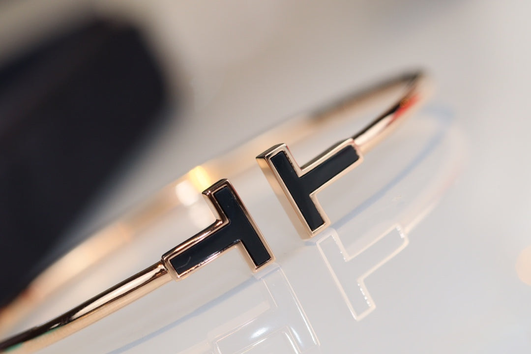 [Marins]T BRACELET 1.8MM ONYX PINK GOLD
