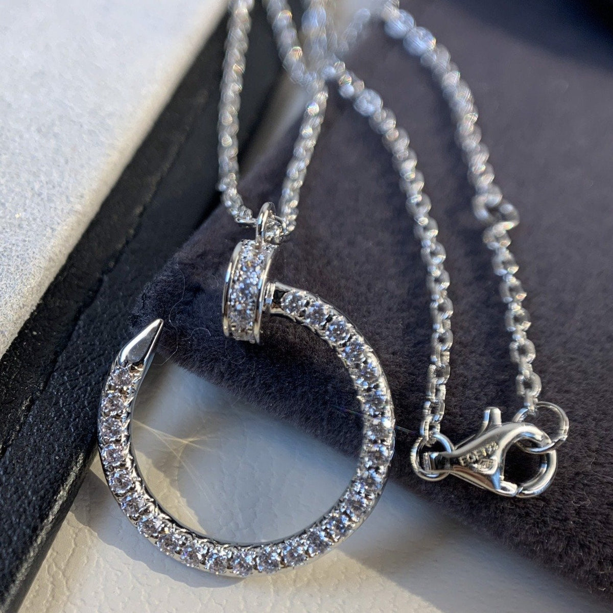 [Marins]JUSTE NECKLACE SILVER DIAMONDS