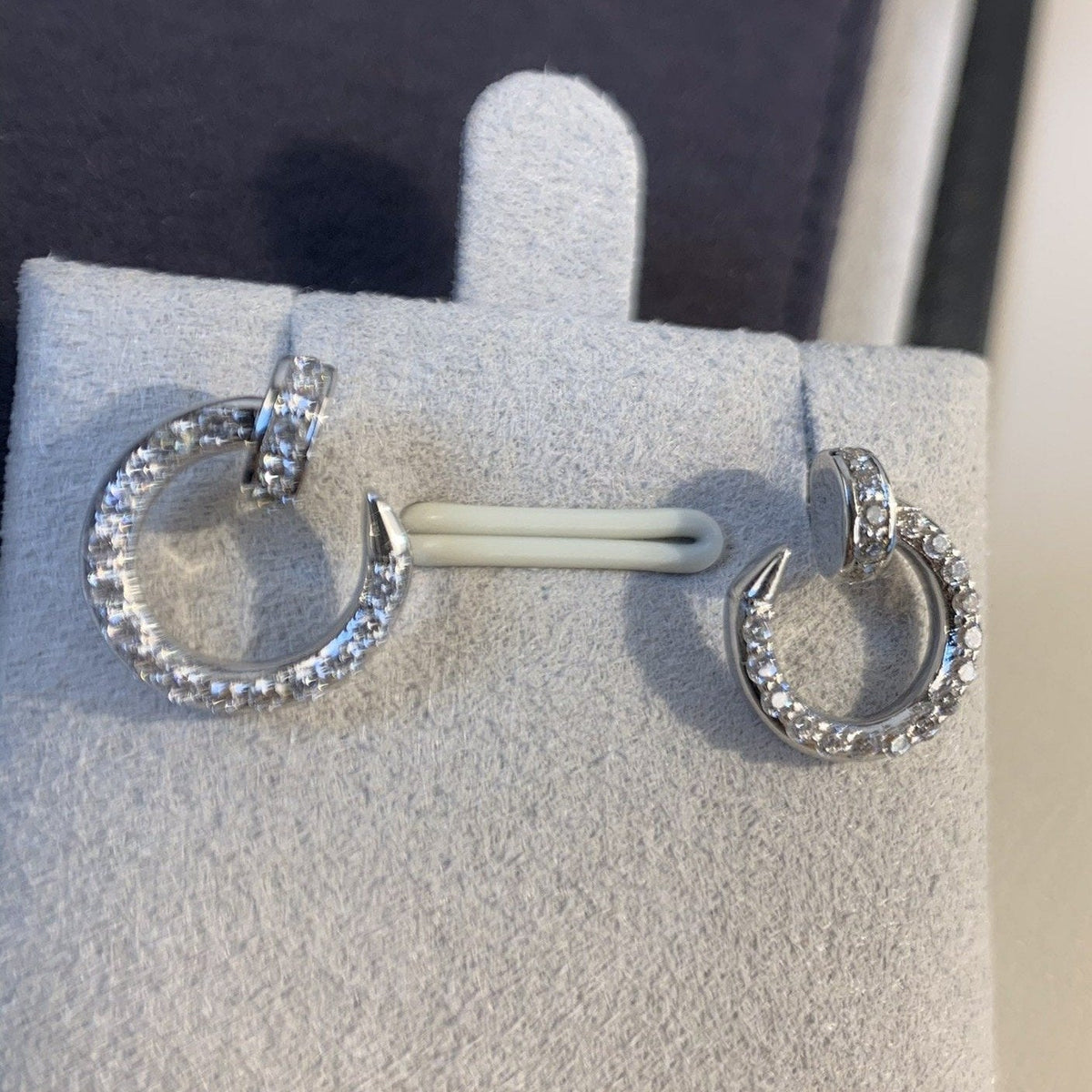 [Marins]JUSTE EARRINGS SILVER DIAMONDS