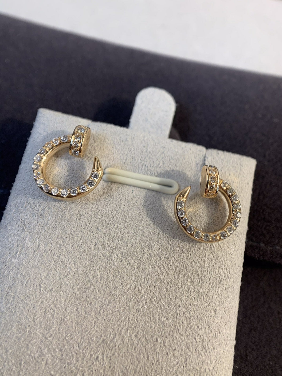 [Marins]JUSTE EARRINGS GOLD DIAMONDS