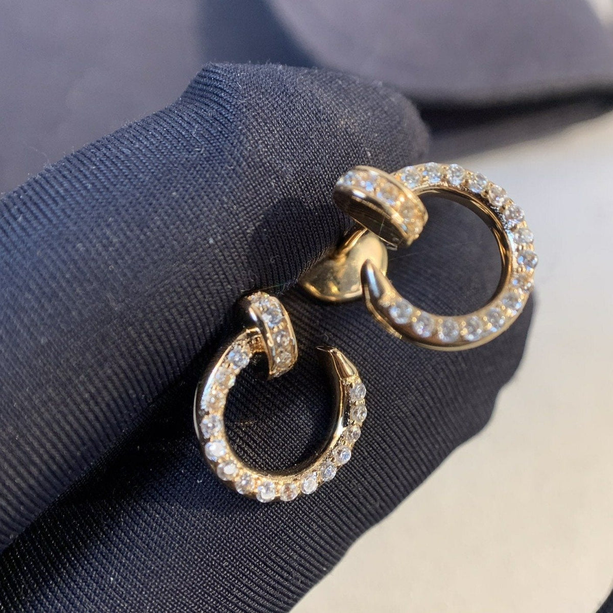 [Marins]JUSTE EARRINGS GOLD DIAMONDS