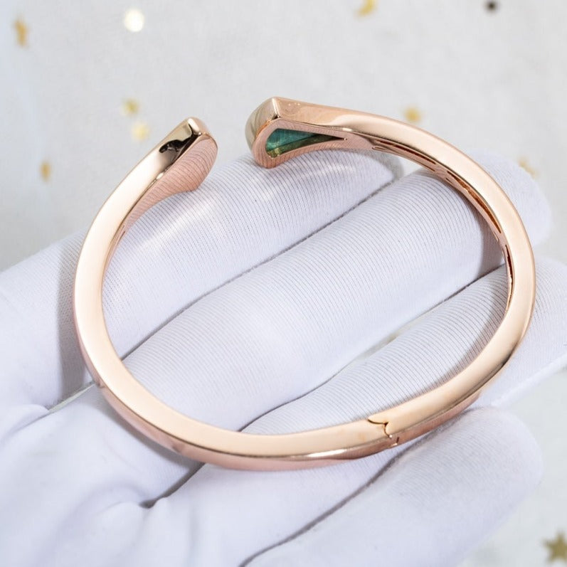 [Marins]DREAM BRACELET OPEN MALACHITE PINK GOLD