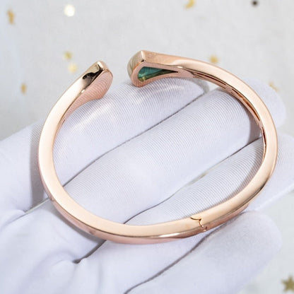 [Marins]DREAM BRACELET OPEN MALACHITE PINK GOLD