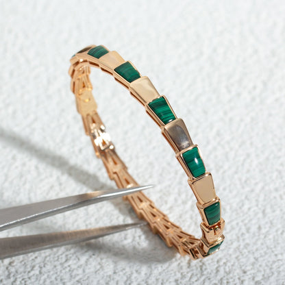 [Marins]SERPENTI BRACELET PINK GOLD MALACHITE