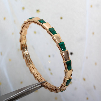 [Marins]SERPENTI BRACELET PINK GOLD MALACHITE