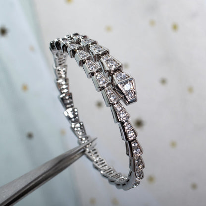 [Marins]SERPENTI BRACELET 6MM SILVER DIAMOND