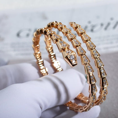 [Marins]SERPENTI BRACELET PINK GOLD DIAMOND DOUBLE ROW