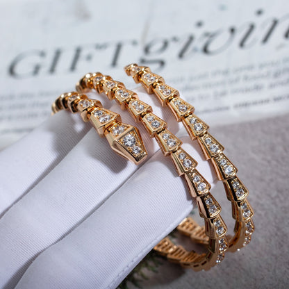 [Marins]SERPENTI BRACELET PINK GOLD DIAMOND DOUBLE ROW