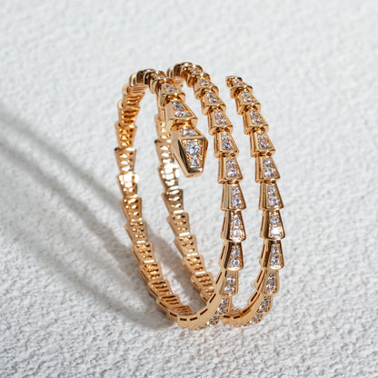 [Marins]SERPENTI BRACELET PINK GOLD DIAMOND DOUBLE ROW